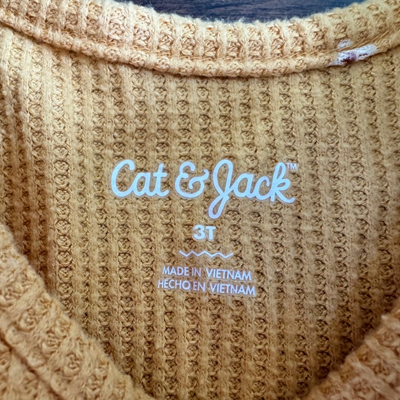 CAT & JACK™ | Toddler Girls' Cozy Dress - Mustard 3T - Picture 2 of 2